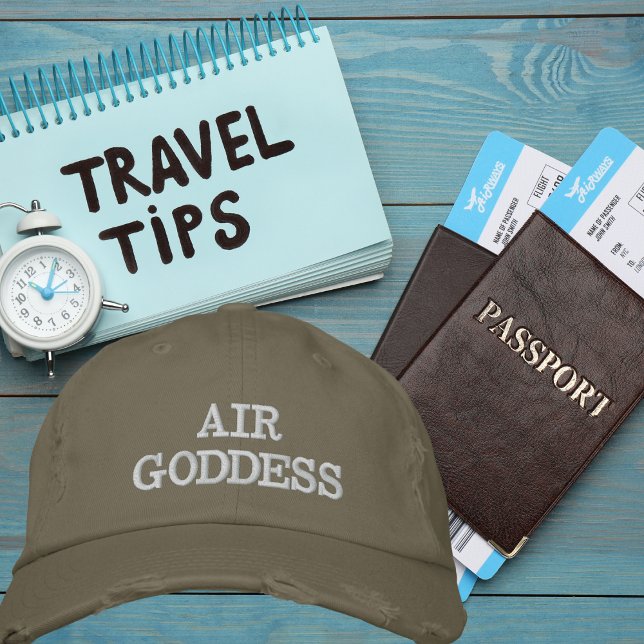 Boné Tipografia da Deusa do Ar, Wanderlust, Simples (Criador carregado)