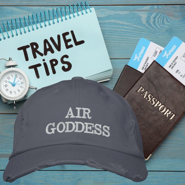 Boné Tipografia da Deusa do Ar, Wanderlust, Simples (Criador carregado)