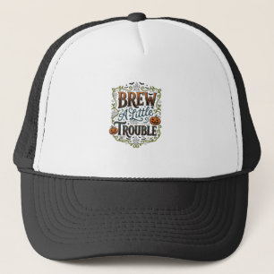 Boné Tipografia de Bruxa de Halloween Faça Um Pouco de