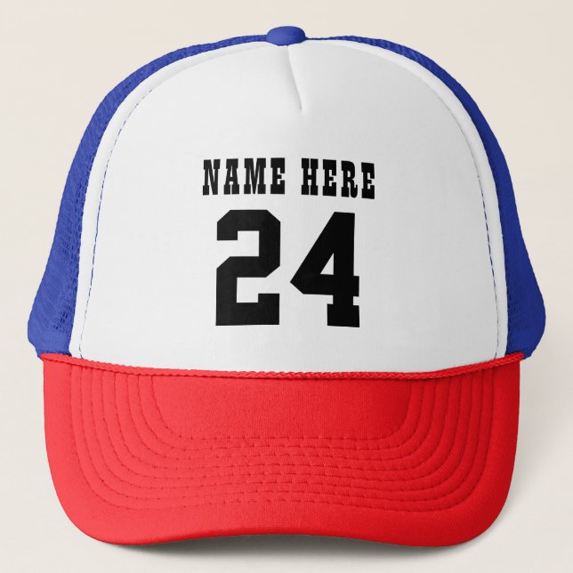 BONÉ TIPOGRAFIA DE NOME NÚMERO PERSONALIZADA (Frente)