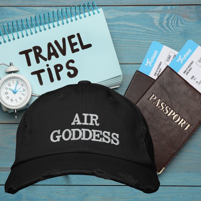 Boné Tipografia Deusa do Ar, Sede de Viagem, Simples (Criador carregado)