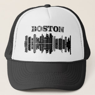 Boné Tipografia em Boston Skyline