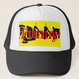 Boné tipografia engraçada e colorida FUNNY
