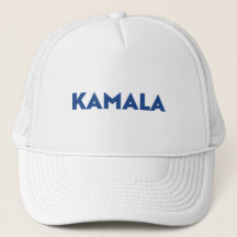 Tipografia moderna, branca e azul, Kamala