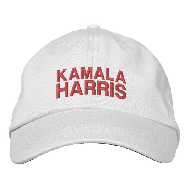 Boné Tipografia moderna rosa quente fúcsia Kamala Harri (Frente)