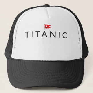 Boné Titânico com o chapéu branco da bandeira da