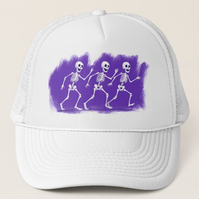Boné Tocas de Esqueleto Amigáveis - Gorro Fofo e Assust (Frente)