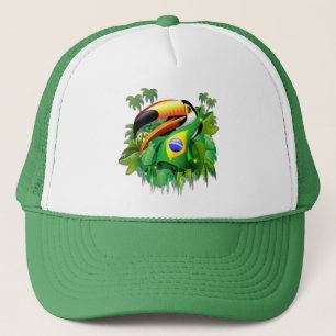 Boné Toco Toucan com bandeira do Brasil