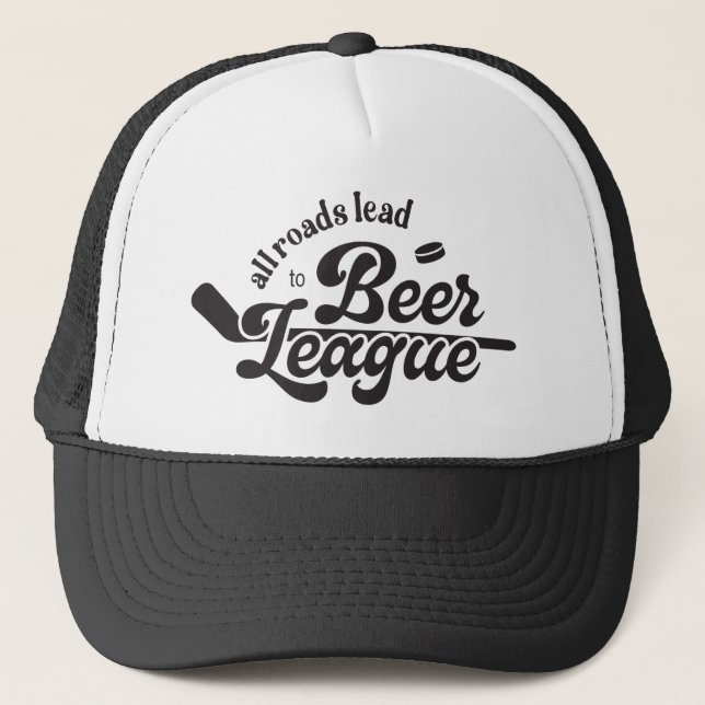 Boné Todas as Estradas Levam à Liga da Cerveja, Hóquei  (Frente)