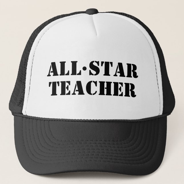 Boné Todos Os ・ Star Teacher™ Trucker Hat (Personalize- (Frente)