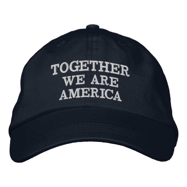 Boné TOGETHER  WE ARE AMERICA Embroidered Hat (Frente)
