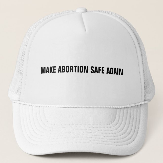 Boné Tornar o aborto seguro novamente minimalista branc (Frente)