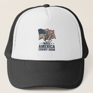 Boné Torne a América Cowboy Novamente Camisa Patriótica