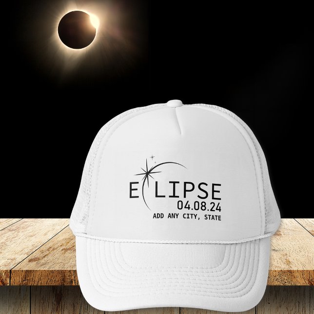 Boné Total de Eclipse Solar 2024 Cidade Personalizada O (Criador carregado)