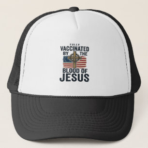 Boné Totalmente Vacinado pelo Sangue de Jesus Patriótic