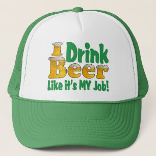 Boné Trabalho de Beber Cerveja