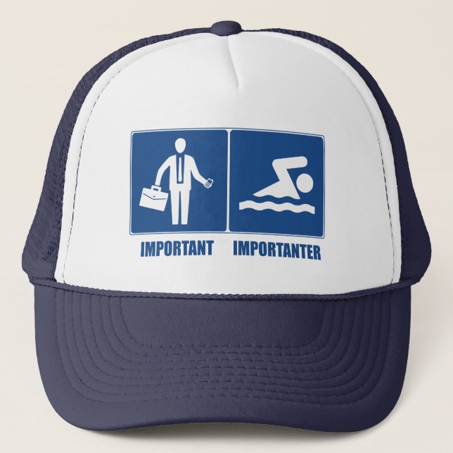 Boné Trabalho É Importante, Nadar É Importante (Frente)