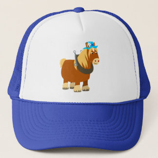 Boné Traço de Cartoon Bonito Breton Horse Hat