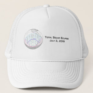 Boné Trajeto global do eclipse solar 2019 totais