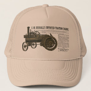 Boné Trator de fazenda do motor de tração 1889 do vap