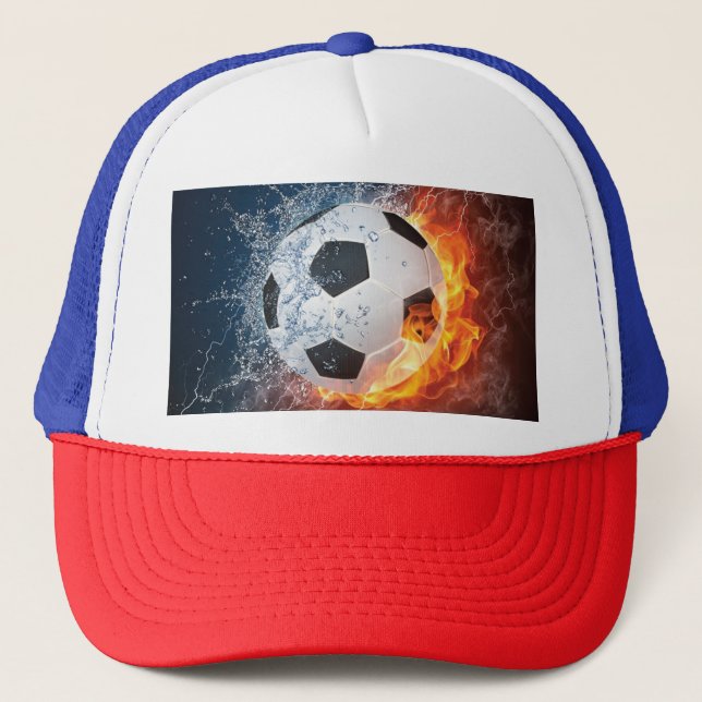 Boné Travesseiro decorativo Flaming de Futebol/Bola de  (Frente)