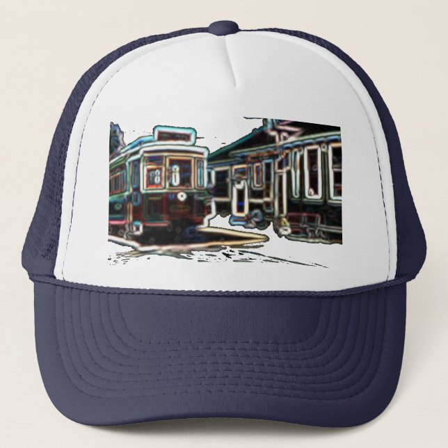 Boné TRC Neon Streetcar em stn Marinho Trucker Hat (Frente)