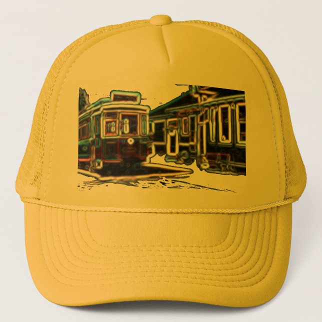 Boné TRC Neon Streetcar em stn Yellow Trucker Hat (Frente)