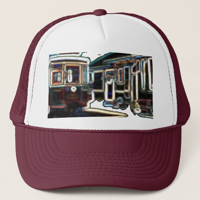 Boné TRC Neon Streetcar no stn Maroon Trucker Hat (Frente)