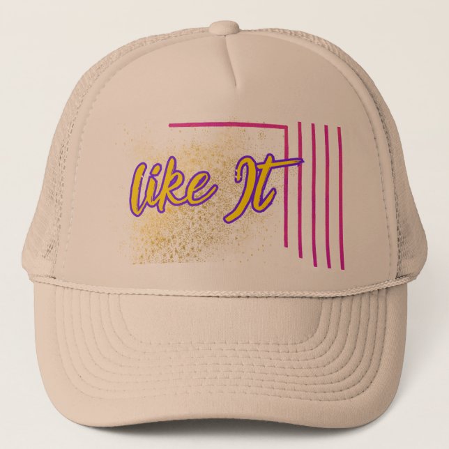 Boné Trendy Trucker Hat Design para Homens no Zazzle (Frente)