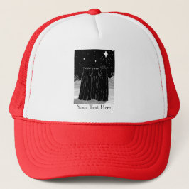 Boné três reis contemporâneos, natal preto e branco