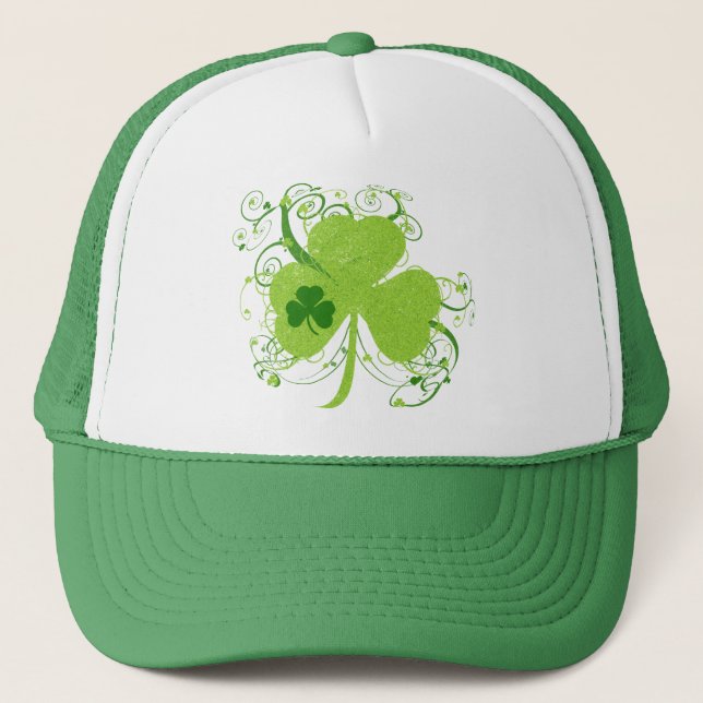 Boné Trevo irlandês verde (Frente)