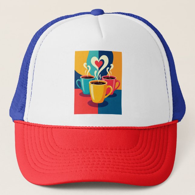 Boné Triangle of Warmth – Colorful Coffee Mugs with Hea (Frente)