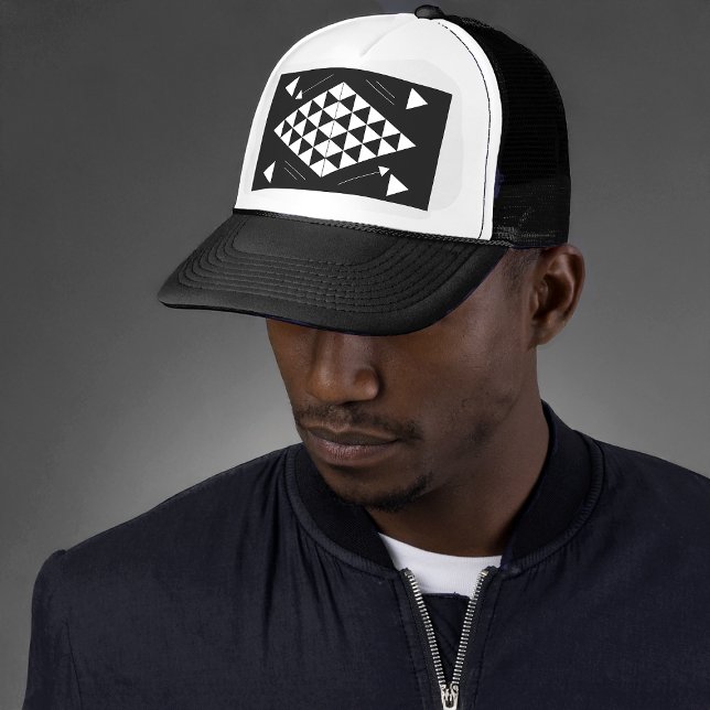 Boné Triângulos Geométricos Brancos (Criador carregado)