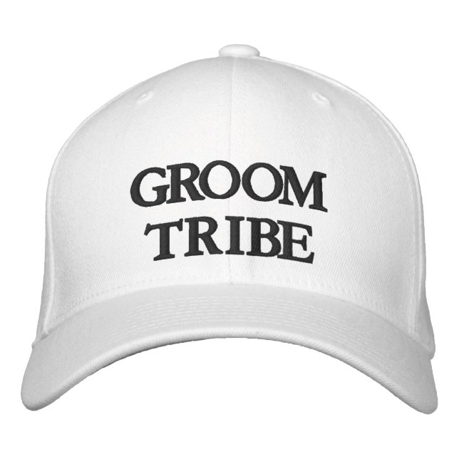 Boné Tribo Chic Groom preto e branco (Frente)