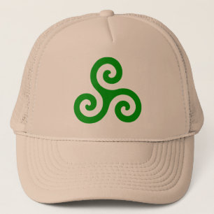 Boné Triskele espiral verde