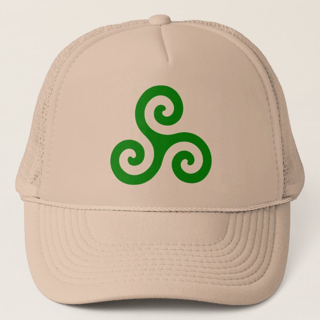 Boné Triskele espiral verde (Frente)