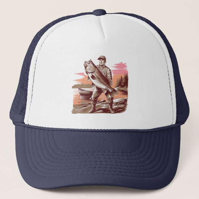 Boné Trophy Bass Catch – Men’s Fishing Hat (Frente)