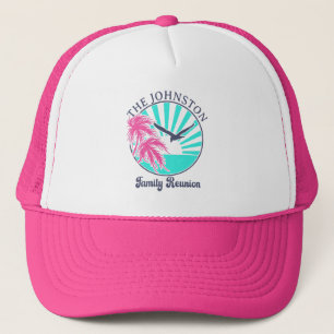 Boné Tropical de Reunião da Família Retro-Rosa Personal