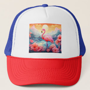 Boné Tropical Flamingo com Flores-76280