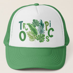 Boné Tropismo Palma Verde Banana Monstera Folha
