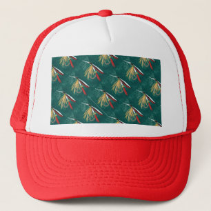Boné "Trout Fin" Trout Voo molhado com mosca verde