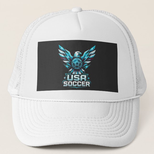 Boné Trucker Águia Neon USA Soccer (Frente)