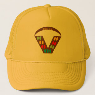 Boné Trucker amarelo NATAL CHOCOLATE BOMBONS