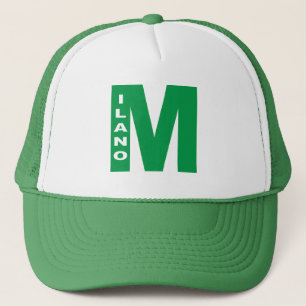 Boné Trucker branco/verde MILANO