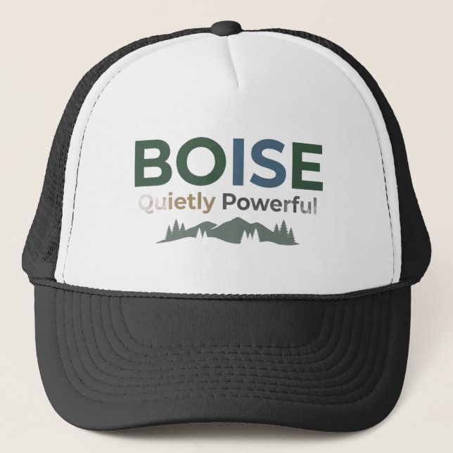 Boné Trucker com Adesivo de Couro Personalizado de (Frente)