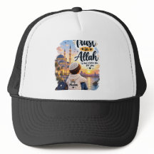 Boné Trucker Confie em Alá - Gorro de Fé Islâmica