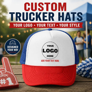 Boné Trucker de Beisebol com Logotipo e Texto Pers