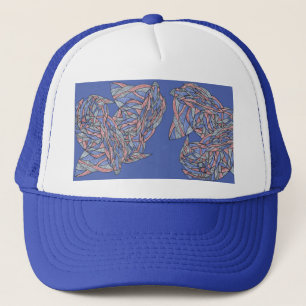 Boné Trucker de Espuma Abstração Ousada