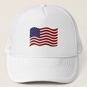 Boné Trucker de Espuma com Marca de Bandeira EUA P