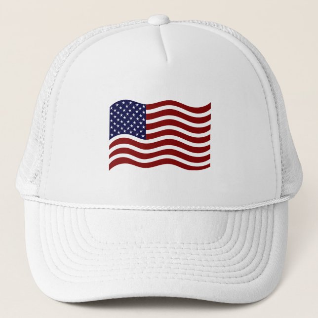 Boné Trucker de Espuma com Marca de Bandeira EUA P (Frente)